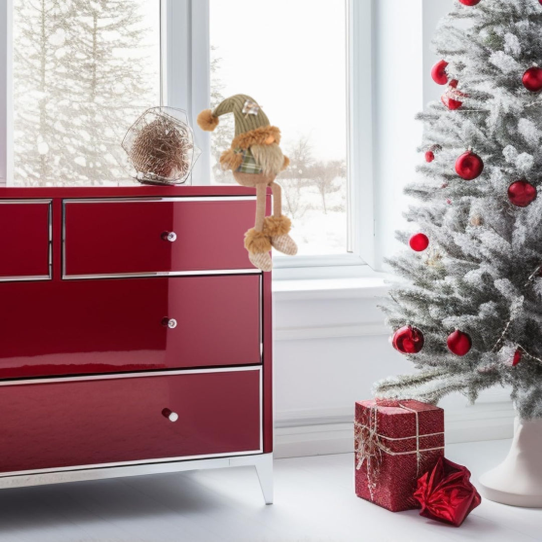 com-four® Premium Kantenhocker - grosse Wichtel in XXL für die Weihnachtsdeko, Handmade Gnom-Figur a