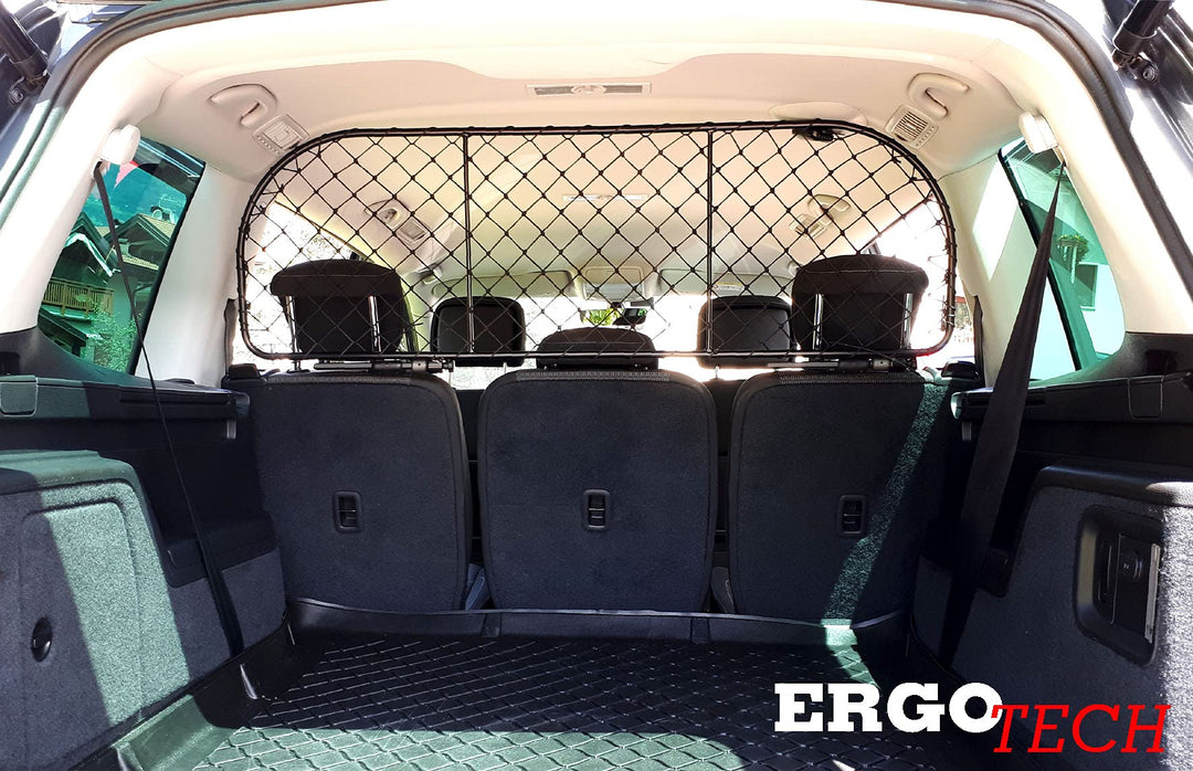ERGOTECH Trennnetz Trenngitter kompatibel mit SEAT Alhambra, RDA65-XXL, für Hunde und Gepäck. Sicher