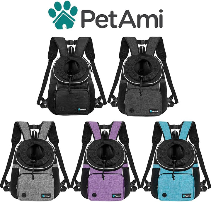 PetAmi Rucksack für Hunde und Katzen, verstellbar, belüftet, für Wandern und Camping, kleine bis gro