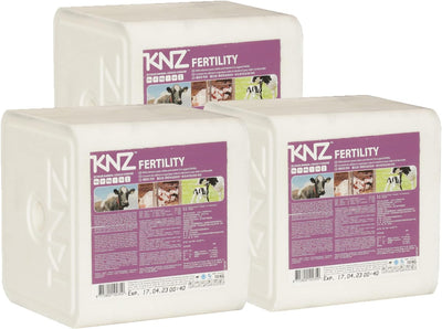 KNZ 10kg Leckstein Fertility Salzleckstein Mineralleckstein Block weiss 3 Lecksteine je 10kg Mineral