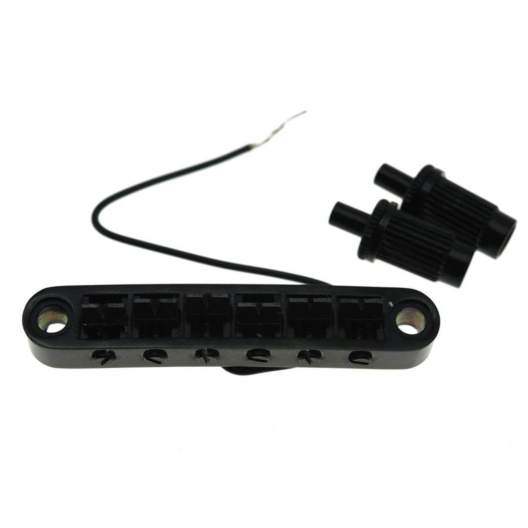 KAISH Tune-o-Matic Piezo Guitar Bridge Pickup LP Piezo Guitar Bridge Pickup für Les Paul Schwarz, sc