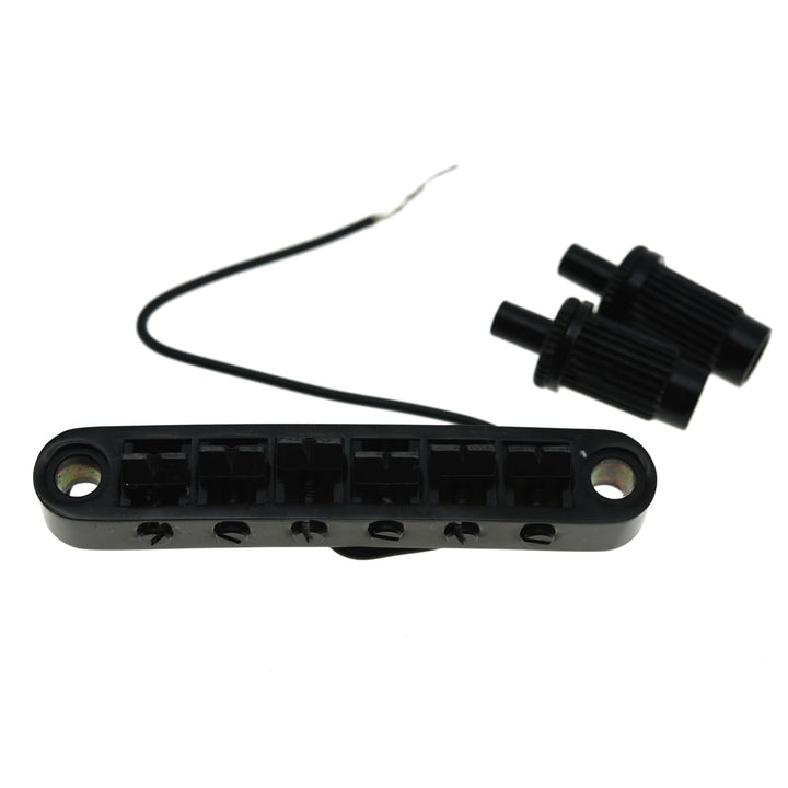 KAISH Tune-o-Matic Piezo Guitar Bridge Pickup LP Piezo Guitar Bridge Pickup für Les Paul Schwarz, sc