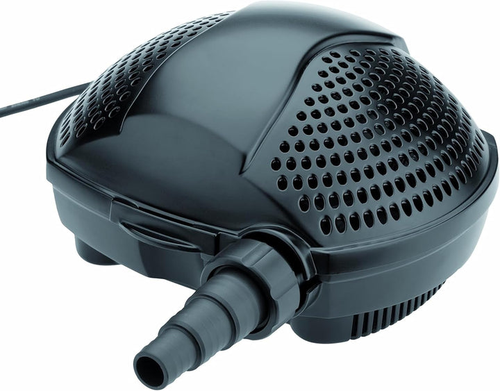 Pontec PondoMax Eco 5000 Bachlaufpumpe, 50855, Schwarz, 5.000 l/h, Förderung von Grobschmutz bis zu