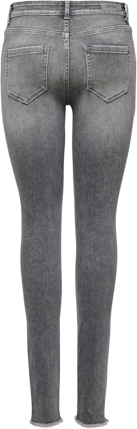 ONLY Female Skinny Jeans ONLBLUSH Mittlere Taille Skinny Fit Jeans XS / 34L Grey Denim, XS / 34L Gre