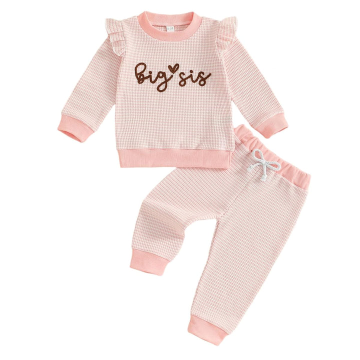 Kleinkind Baby Mädchen Herbst Kleidung Rüschen Langarm Süsses Print Streifen Sweatshirt Top und Hose
