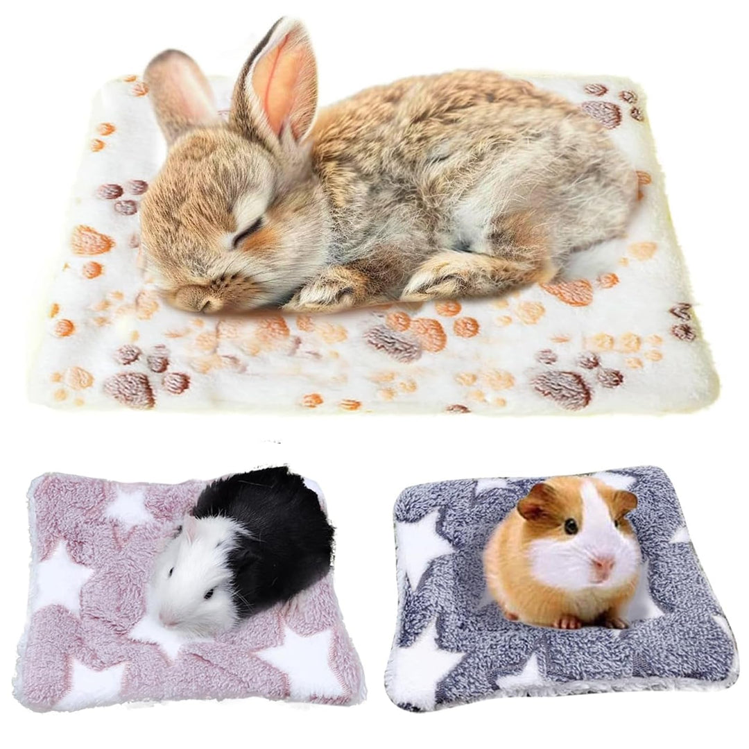 3 Stück Kleintier Plüschbett Warme Flauschige Plüschbett Meerschweinchen Zubehoer ETT für Kleine Tie