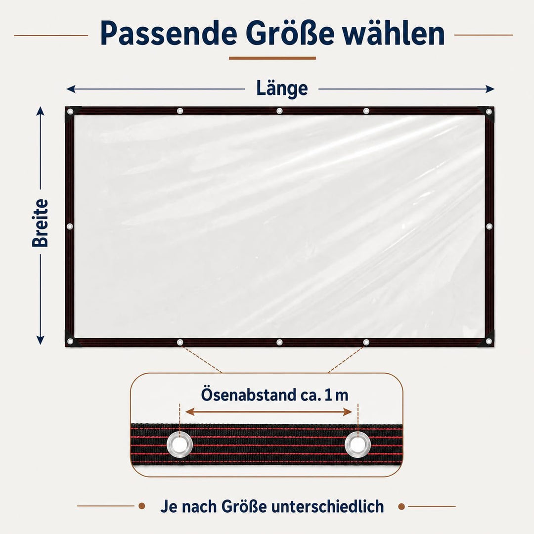 Transparente Plane Mit Ösen wasserdichte Zeltplane Wasserdicht Abdeckplane Den Aussenbereich Wetterf