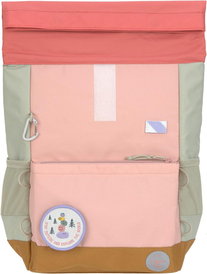 LÄSSIG Kinderrucksack mit Brustgurt, wasserabweisend, 12-15 Liter/Medium Rolltop Backpack Sunny Expl