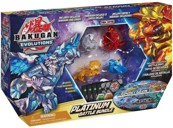 Spin Master Bakugan Evolutions: Platinum Battle Bundle Saison 4 (4 Bakugan und 1 Stoffarena)