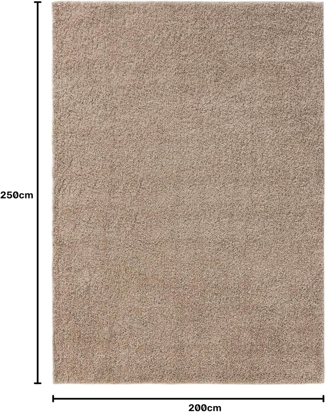 benuta Basic Hochflorteppich Soho - beige 200x250 cm - Kuschelig Weicher Teppich im Minimalistischen