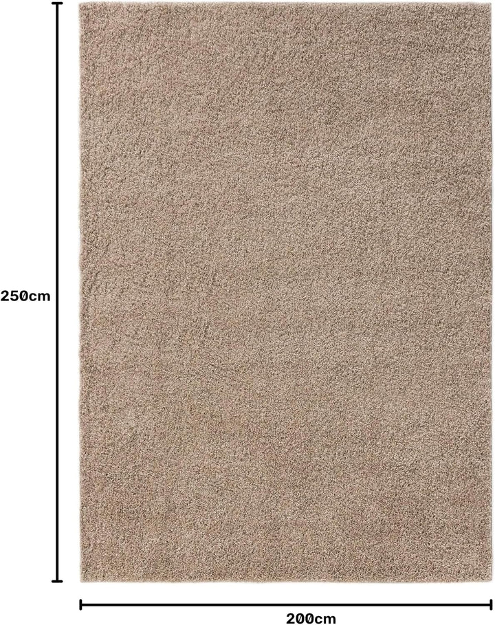 benuta Basic Hochflorteppich Soho - beige 200x250 cm - Kuschelig Weicher Teppich im Minimalistischen