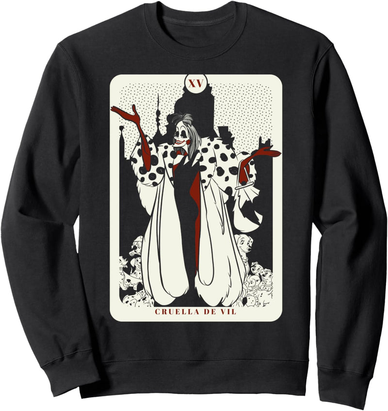 Disney 101 Dalmatians Cruella De Vil Tarot Card C1 Sweatshirt