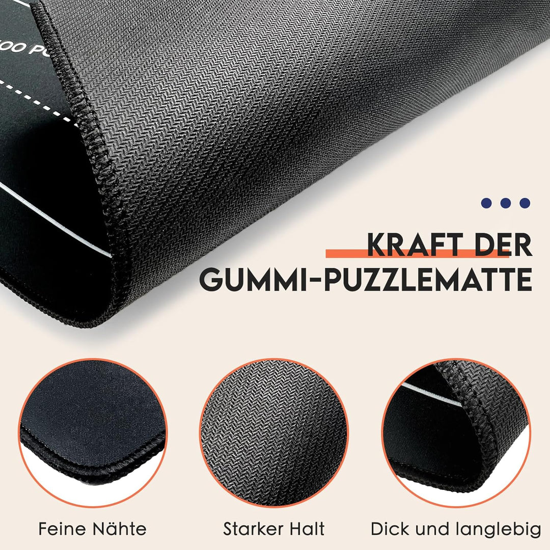 Nariolar Puzzlematte 500/1000/1500 Teile, 2er Set aus Gummi und Filz – Puzzleteppich dient als prakt