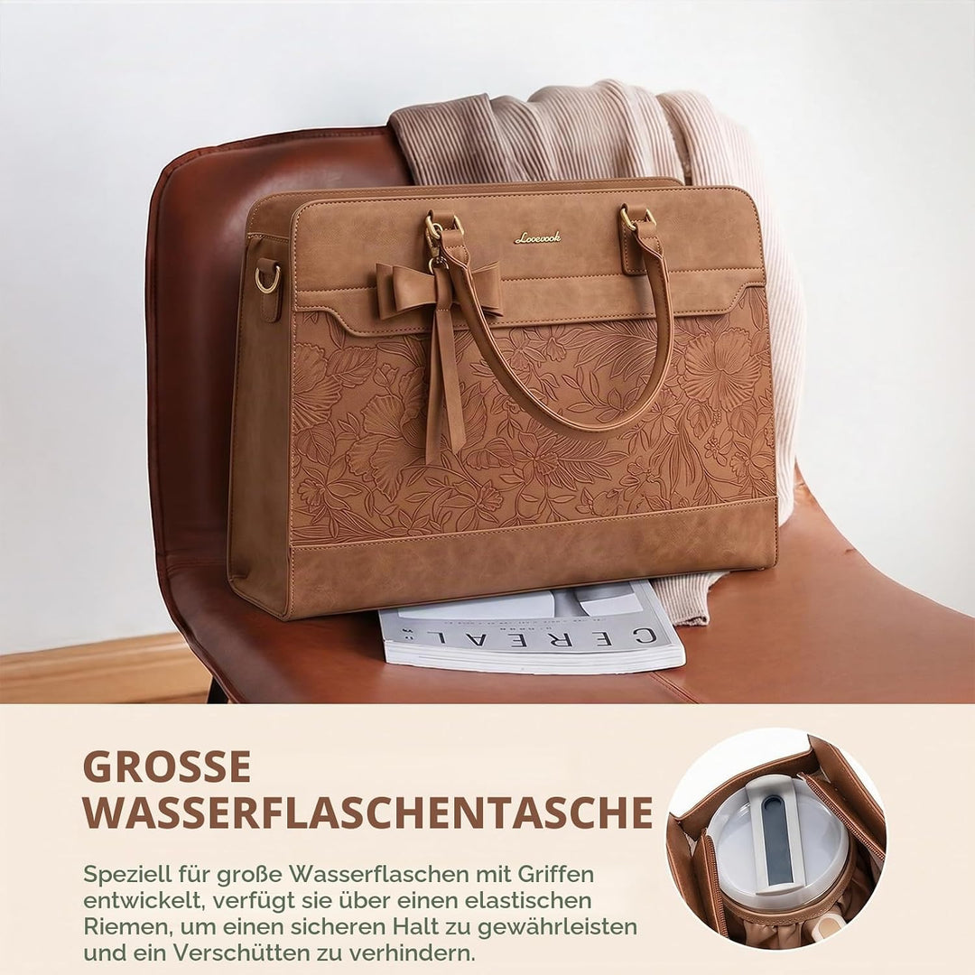 LOVEVOOK Handtasche Damen Gross, 15,6 Zoll Laptoptasche Arbeitstasche Elegant Uni Tasche Schultasche
