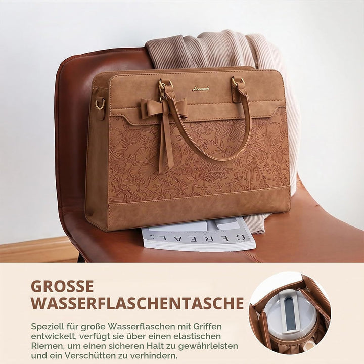LOVEVOOK Handtasche Damen Gross, 15,6 Zoll Laptoptasche Arbeitstasche Elegant Uni Tasche Schultasche