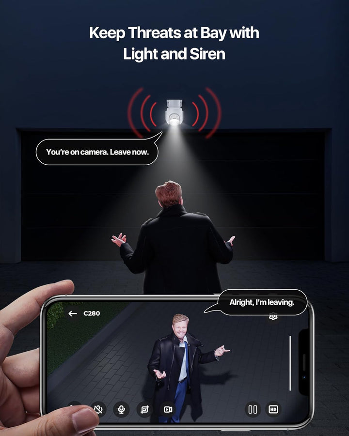 ZOSI 3K 5MP Wi-Fi 6 Überwachungskamera Set mit 2X 360° PTZ WLAN Kamera Aussen, 64GB Karte, Personenv