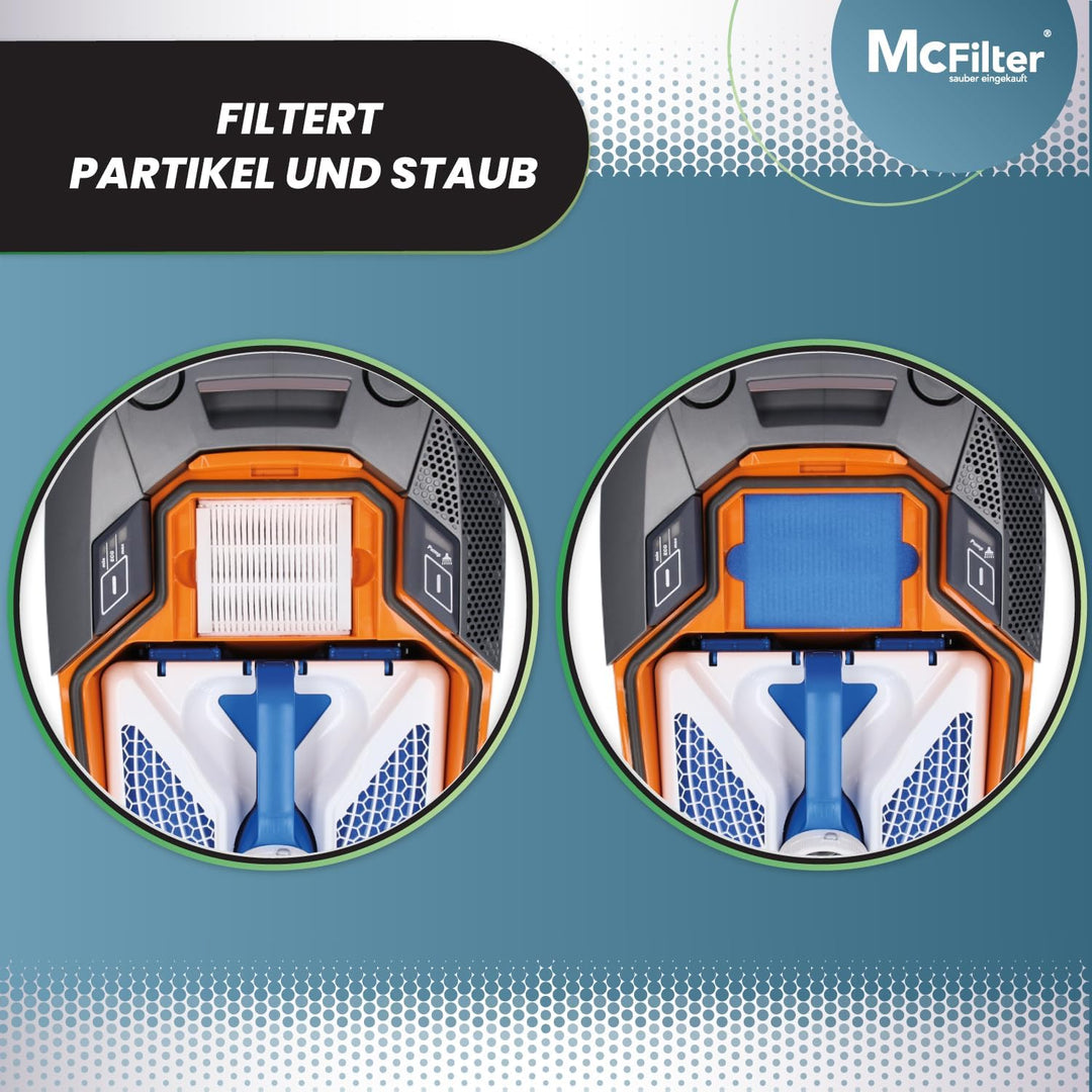 McFilter I SPARSET 10 Staubsaugerbeutel + Filterset geeignet für THOMAS AQUA+ PET &amp; FAMILY, ANTI-ALL