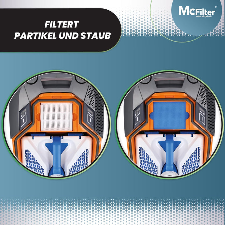McFilter I SPARSET 10 Staubsaugerbeutel + Filterset geeignet für THOMAS AQUA+ PET &amp; FAMILY, ANTI-ALL