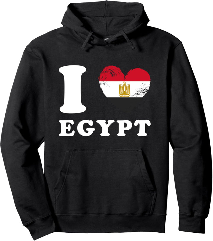 I Love Egypt - Herzflagge Ägypten Pullover Hoodie