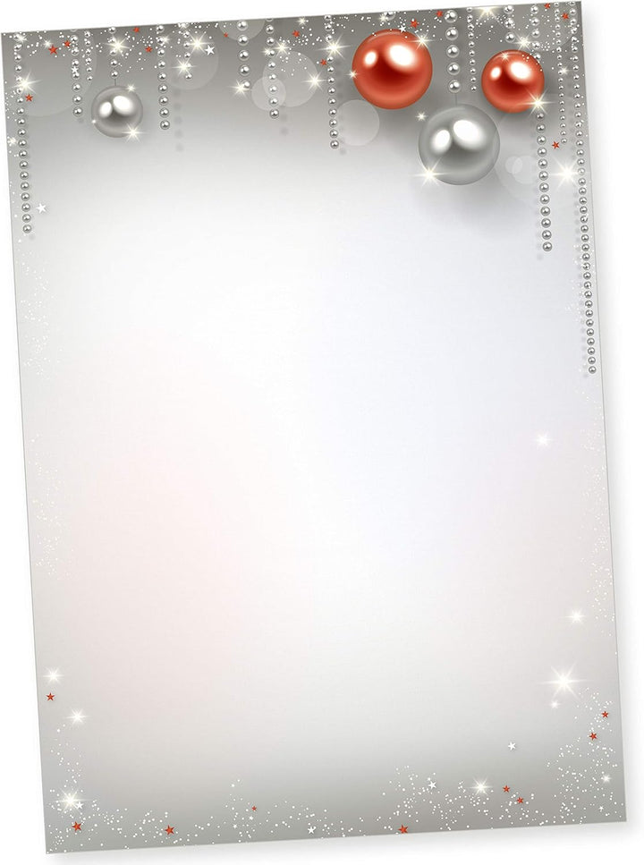 Gala Design 250 Sets Weihnachtsbriefpapier mit Umschlag ohne Fenster, weihnachtliches Papier A4 Druc