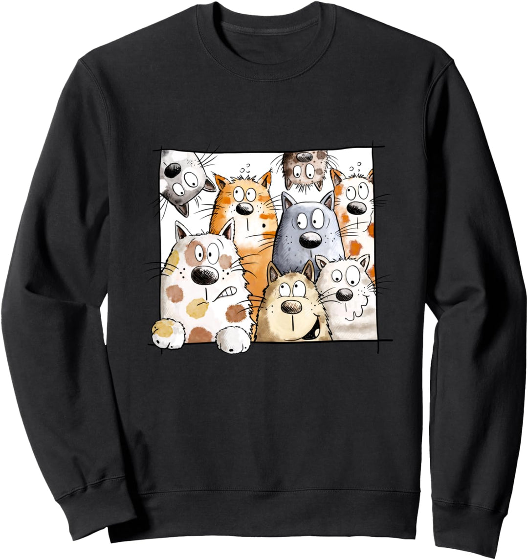 Lustiges Katzen Team I Katzenmotiv Katzendruck Katze Fun Sweatshirt