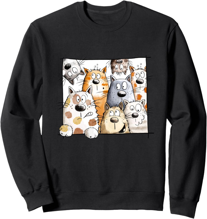 Lustiges Katzen Team I Katzenmotiv Katzendruck Katze Fun Sweatshirt