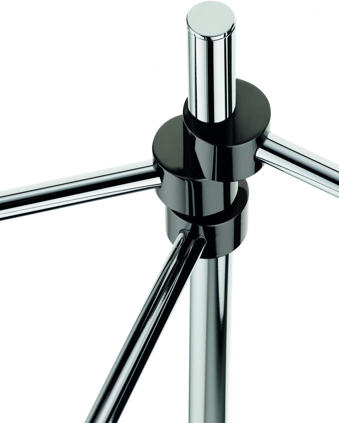 Kela 20161 Handtuchhalter, 2 Arme, Metall, 90,5 cm, Silvan, Silber/ Schwarz verchromt, Silvan