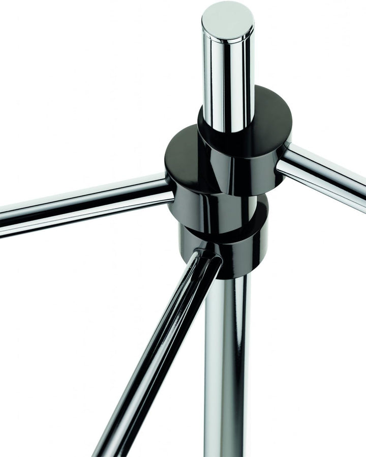 Kela 20161 Handtuchhalter, 2 Arme, Metall, 90,5 cm, Silvan, Silber/ Schwarz verchromt, Silvan