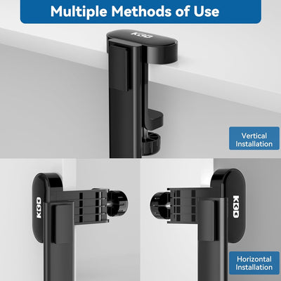 KDD 2-in-1 Headset Halterung mit Desktop Becher Halter - Desktop unter Clip schwenkbarer Kopfhörer H