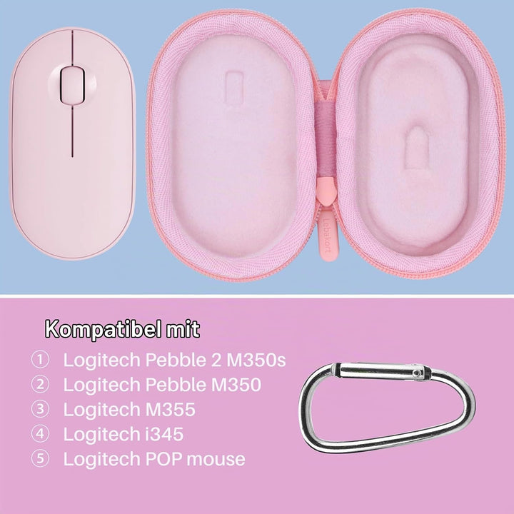 Hart Reise Schutz Hülle Etui Tasche für Logitech Pebble Mouse 2 M350s M350 M355 i345 Schlanke Kabell