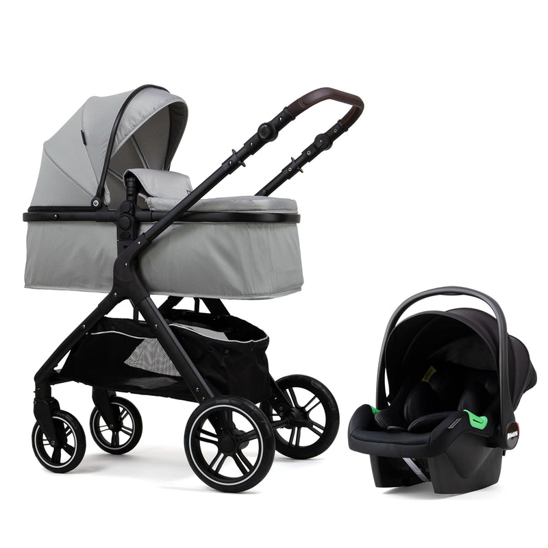 Pixini Kinderwagen Nelio 3in1 Kombikinderwagen, inkl. Babywanne & Buggy & Auto-Babyschale & Wickelta