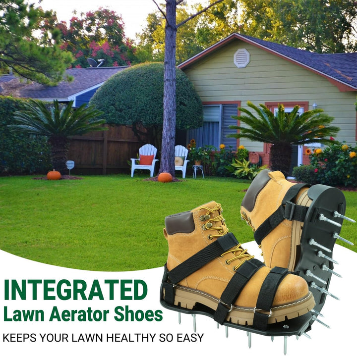 Rasenlüfter Schuhe, Nagelschuhe mit Klettverschluss Aerifizierer für Rasen mit Kostenlose Installati