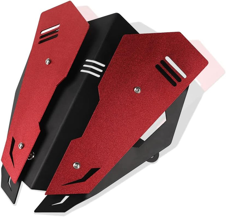 MOLONG Windschutzscheibe Aluminium Abweiser Für MT-03 MT03 MT 03 2020 MT-25 MT25 MT 25 2020（Rot）, Ro