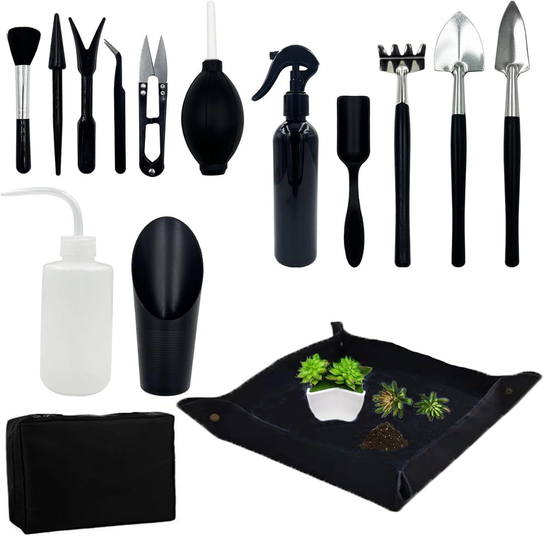 DUGYIRS Bonsai Werkzeug Set,Pflanzen Gartengeräte Set,Mini Gartenwerkzeug Werkzeug Set für Pflanzenp