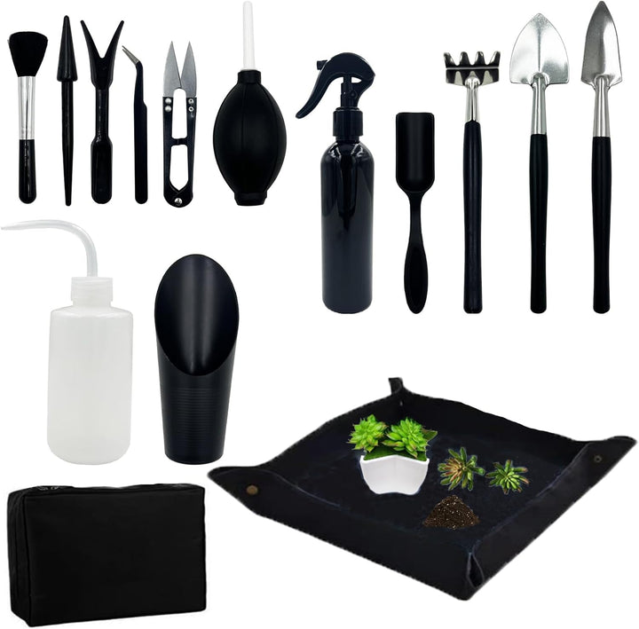 DUGYIRS Bonsai Werkzeug Set,Pflanzen Gartengeräte Set,Mini Gartenwerkzeug Werkzeug Set für Pflanzenp