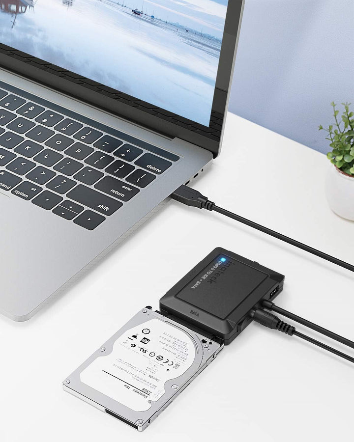 Inateck IDE SATA to USB 3.0 Adapter für 2.5/3.5 Zoll HDD/SSD Festplatten, mit 12V/2A Stromversorgung