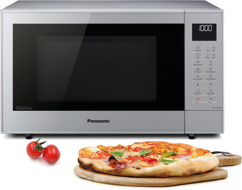 Panasonic NN-CT57 Mikrowelle (1000 Watt, mit Grill und Heissluft, Inverter Mikrowelle, 27 Liter, ger