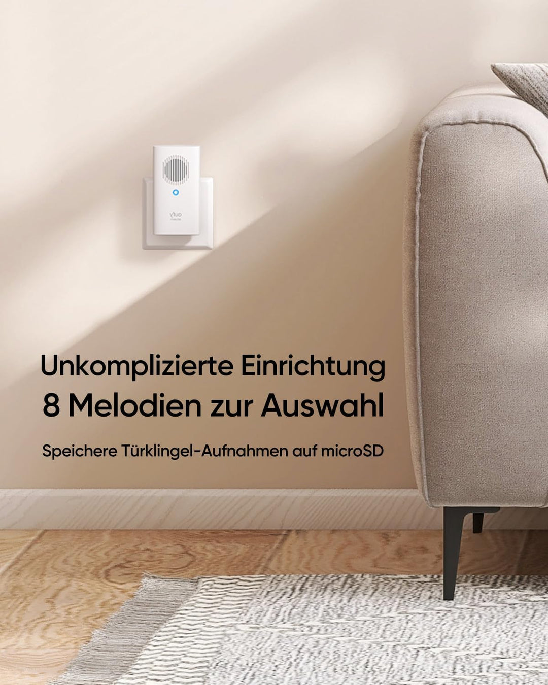 eufy Security Video Doorbell Add-on Chime, Funkgong für Innen, Erfordert eufy Security Video Doorbel
