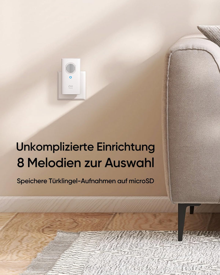 eufy Security Video Doorbell Add-on Chime, Funkgong für Innen, Erfordert eufy Security Video Doorbel