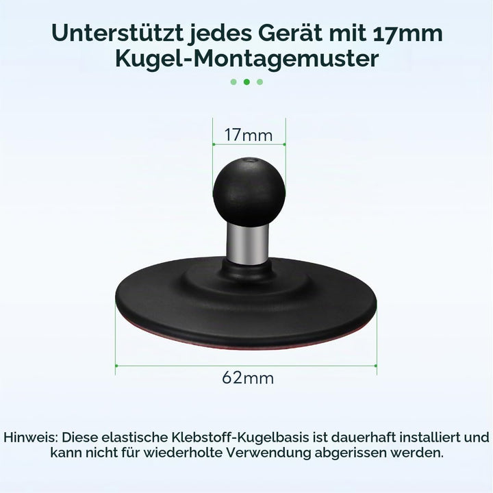 FANAUE Kugelkopf Magnetständer Halterung Kompatibel mit Garmin GPS Mount Und Doppelsockelarm, Kugelk