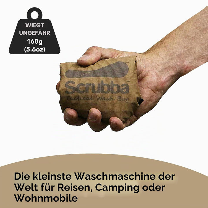 Scrubba Waschbeutel Set 2.0 – Tragbare Reise-Waschmaschine für Hotel und Reisen - Leichter, Kleiner