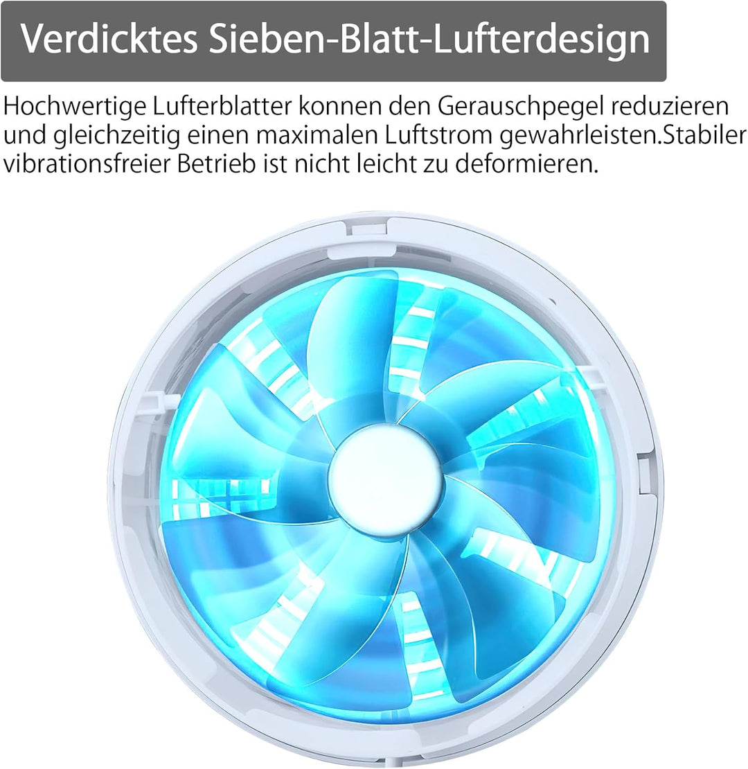 Kanal Rohrventilator 150mm Inline Abluftventilator 150mm, 305m³/h, Hohe Qualität, Leise, Rauchabzug
