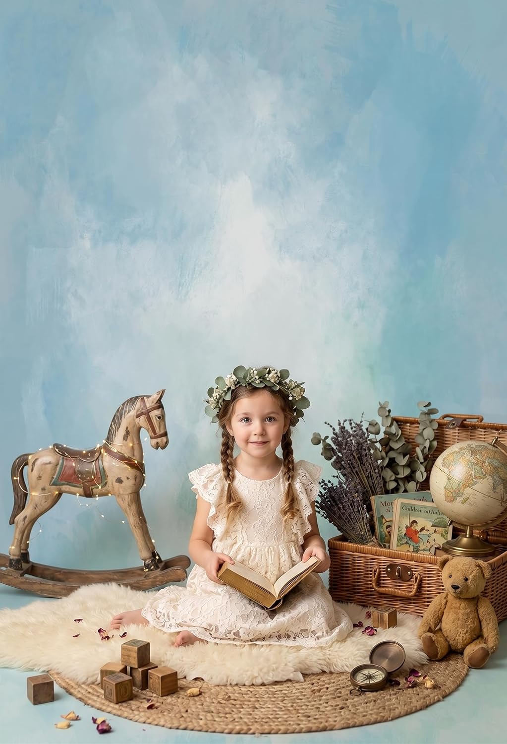 Kate Baby Blau Farbverlauf Kunst Fotostudio Hintergrund 1.5x2.2m/5x7ft 1.5x2.2m B1044538, 1.5x2.2m B