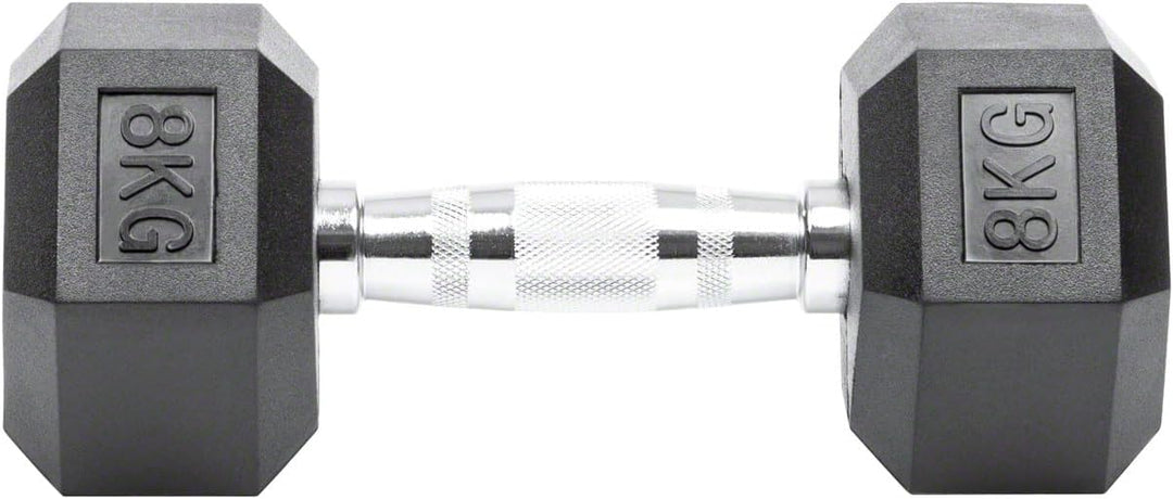 Sport-Tec Hex Kompakthantel aus Gummi, Stück, 1-30 kg Hexagon-Hantel, Krafttraining, Fitness Hantel,