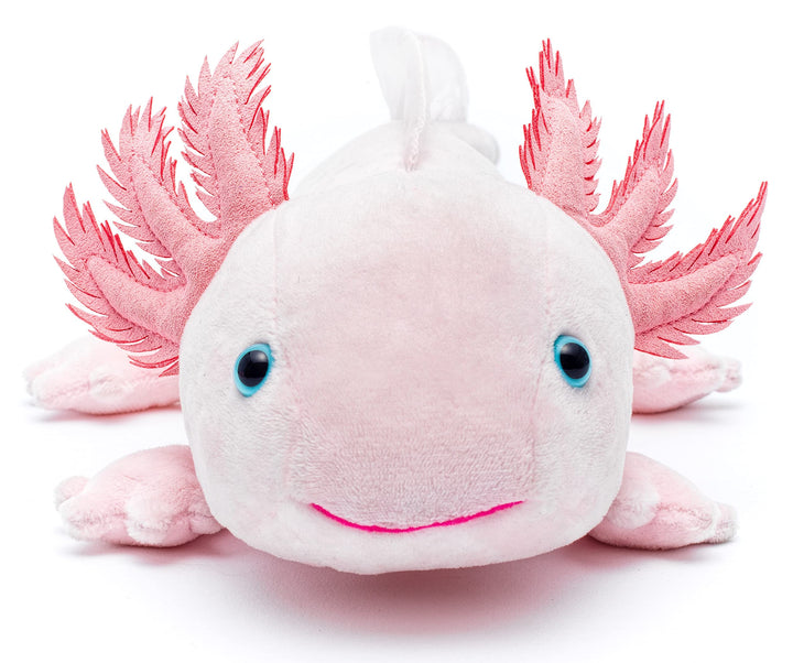 Uni-Toys - Axolotl (rosa) - 32 cm (Länge) - Plüsch-Wassertier - Plüschtier, Kuscheltier, Rosa