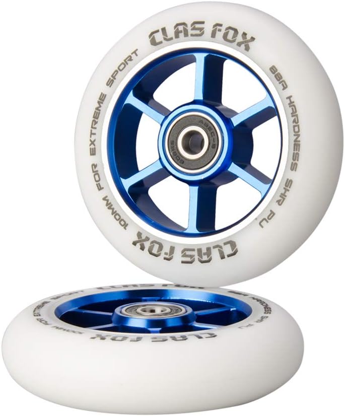 CLAS FOX Pro Stunt Scooter Rollen Roller Räder Wheels 100mm EIN Paar mit ABEC-9 Kugellager CNC Metal