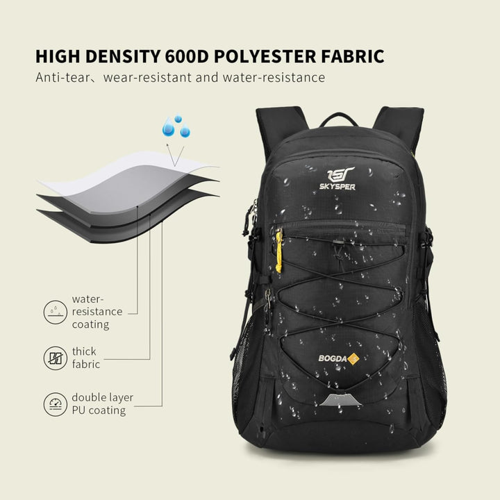 SKYSPER Wanderrucksack 25L, Klein Rucksack mit Rückenbelüftung aus atmungsaktivem 3D Air Mesh Tagesr
