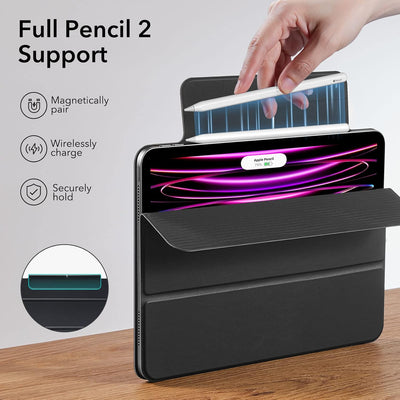 ESR für iPad Pro 12,9 Hülle 2022/2021/2020 (6./5./4. Generation), Starke Magnetbefestigung, Trifold