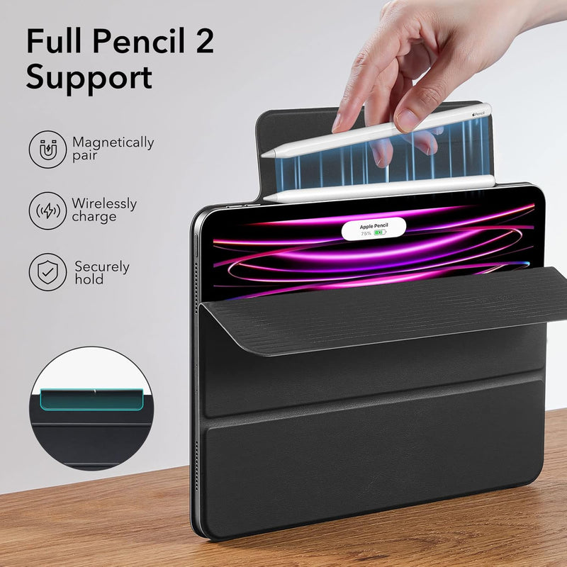 ESR für iPad Pro 12,9 Hülle 2022/2021/2020 (6./5./4. Generation), Starke Magnetbefestigung, Trifold
