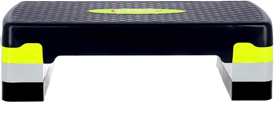 HMS Steppbrett Crossfit Fitness Stepper 3-Stufen Stepper Step-Bench - Grün-grau - AS002 - Länge 67 c
